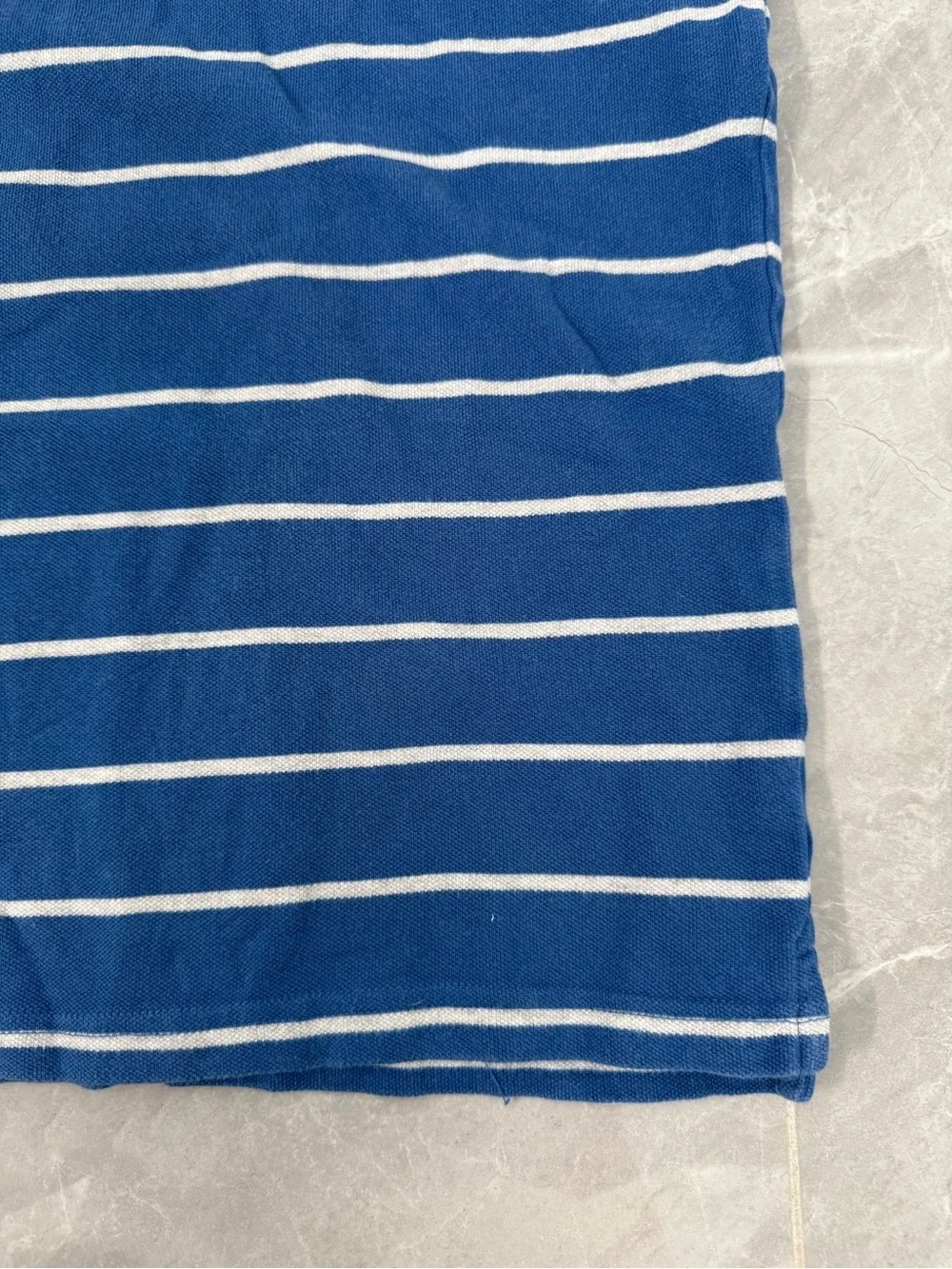 Men’s J. Crew Striped Short Sleeve Polo Short Preppy Classic Collar Cotton Large